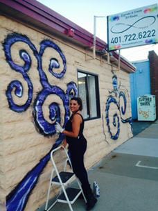 Fun with spray paint!  Our building needed a makeover...so we gave it one!