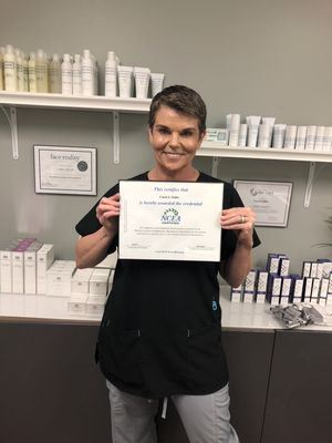 Carol Zoller is one of only 3 licensed esthetician's in the state to achieve the NECA certificate of excellence.