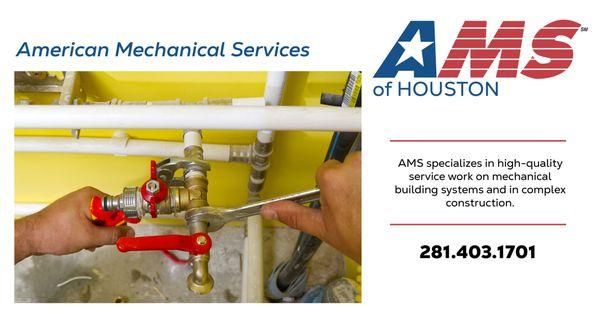 AMS of Houston specializes in high-quality HVAC maintenance and services on mechanical building systems and complex construction and repair