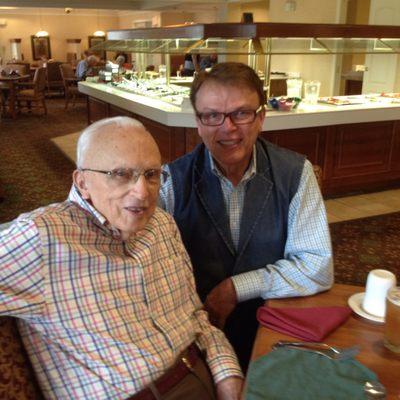 My Dad and me on his 94th birthday in April of 2016. In July, he crossed the threshold to everlasting life.