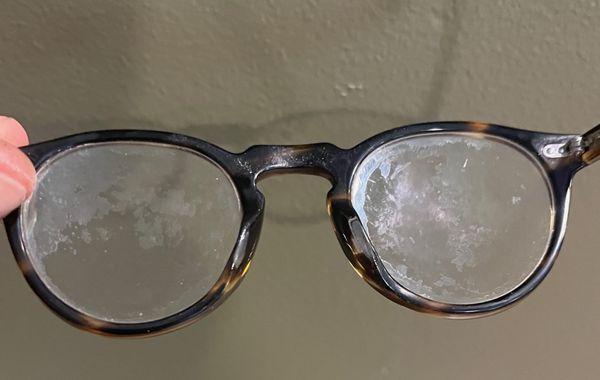 Defective anti-reflective coating; 2 yrs old