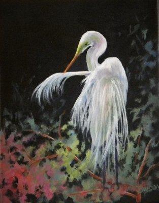 "Preening His Feathers" 8 x 10 Acrylic