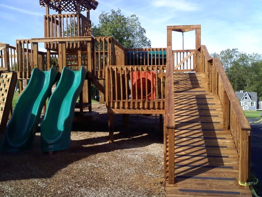 Playground equipment cleaned and sealed