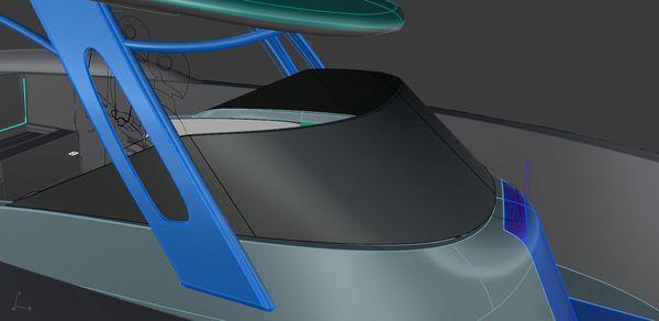 3d rendering of oat windshield