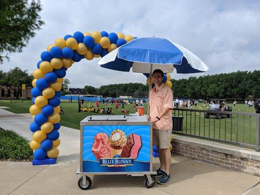 Our Ice Cream Carts are awesome!  You dont even need electricity for 8 hours.