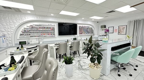 Inside of the new salon