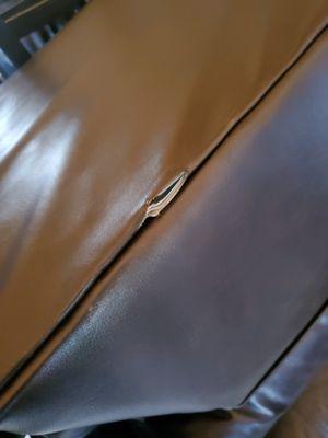 Recliner chair torn