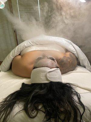 Steam, included in every skin session, especially before any skin extractions!