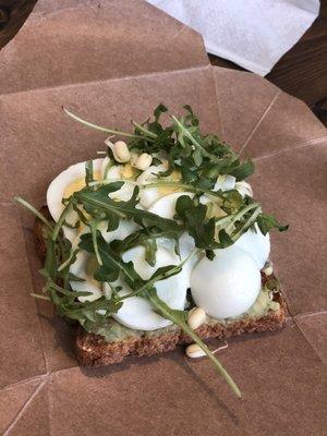 Avocado Toast (Choice 2) with an added hard-boiled egg