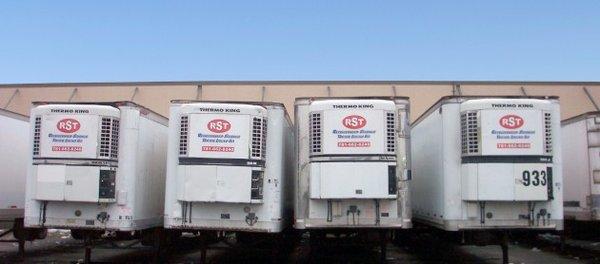 Large refrigerated storage trailers