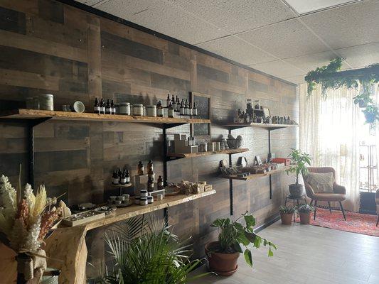 Our retail space host lots of locally made products & refillable options