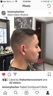 Men's Fade with a Combover