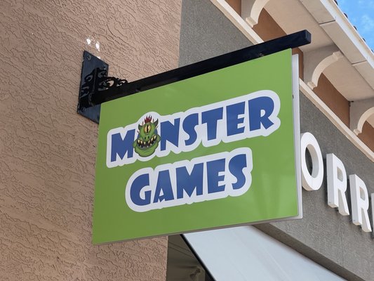 Monster Games sign