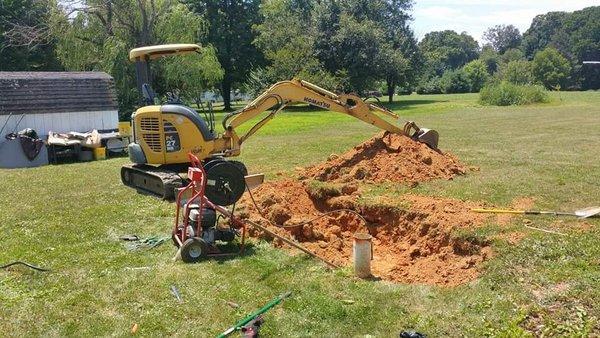 This was a septic tank repair I did