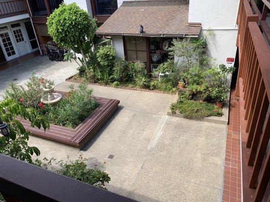 Courtyard view from the second floor