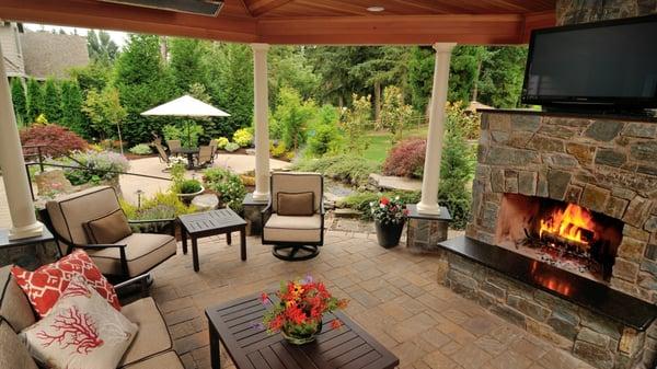 outdoor living room & backyard remodel