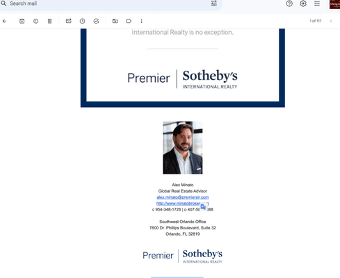 Bad experience with Alex Minato, Real Estate Advisor, who I think can't be trusted. Same goes to Premier Sothebys Realty  Orlando Office, 76