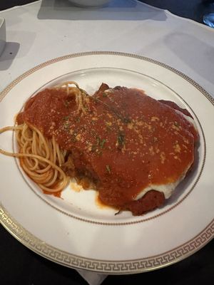 Veal Parm with side pasta. See my review