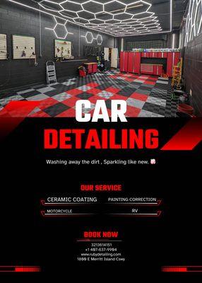 Revive Your Ride with Our Exquisite Car Detailing Services!  Unleash the Ultimate Shine and Showroom Finish. Book Now!