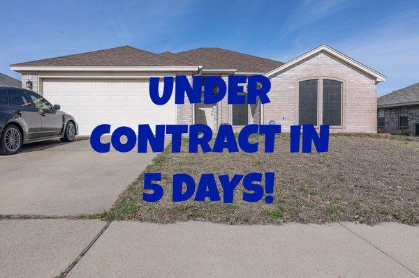 Under Contract!