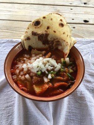 Menudo, breakfast of campions!