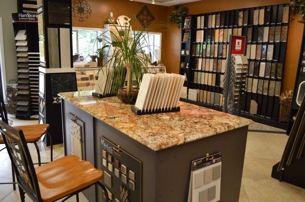 Our tile and stone showroom at 1989 Dulsey Rd. in West Ashley.