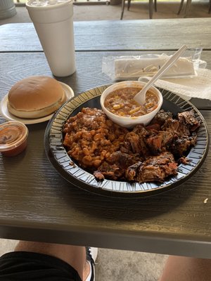 Brisket, Beans, and Homemade Brunswick Stew