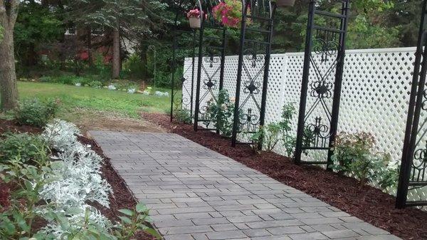 Landscape, pavers, arbors and arches plus lawn care, hydro seeding and STUMP REMOVAL.