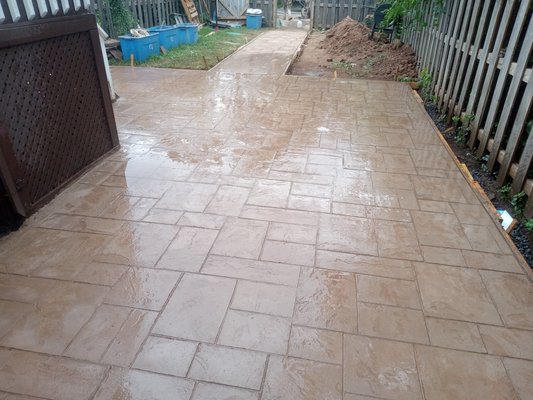 Stamped patio