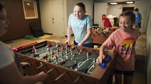 Elementary age children having fun at Keys Vineyard Church