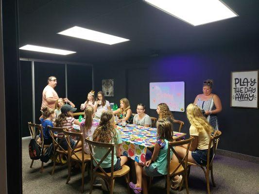 Private birthday party rooms!