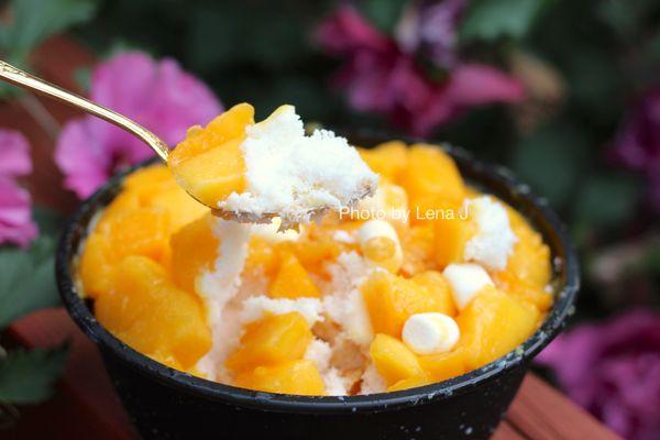 Mango Snow Flake ($14.50) - takeout bingsu. Big portion; the mango is great and very ripe. Has cornflakes on the top.