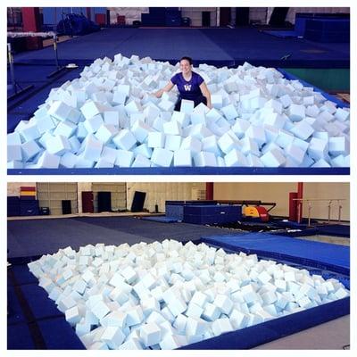 The in-ground foam pit - FUN!