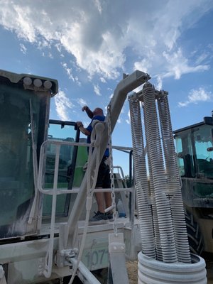 Replacing heavy equipment cab door glass