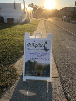 Business Sandwich Board on S Main St