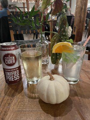 Citizen Cider & a citrus lime mocktail