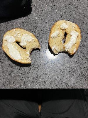 Bagel with no cream cheese!