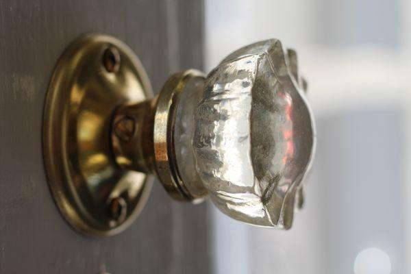 Beautiful antique glass knobs