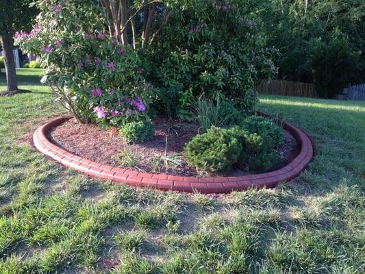 This is the integral color red with the paver stamp and black release powder