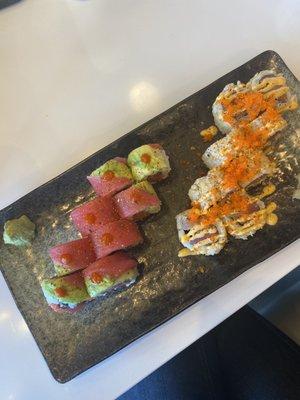 Dynamite roll and Hawaiian roll