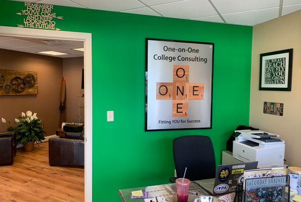 One-on-One College Consulting's interior office space.