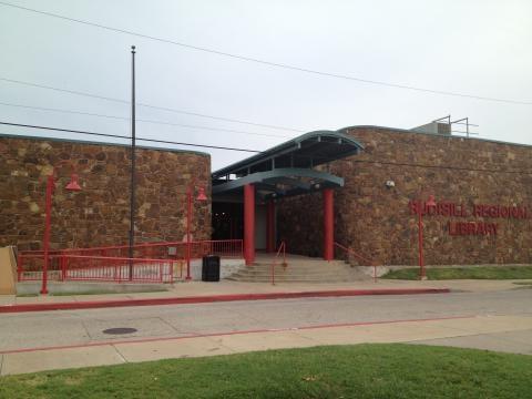 The front entrance of the library faces Hartford.