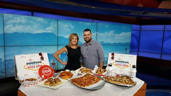 Nate M.  with Kim Wagner doing Naked City Pizza segment