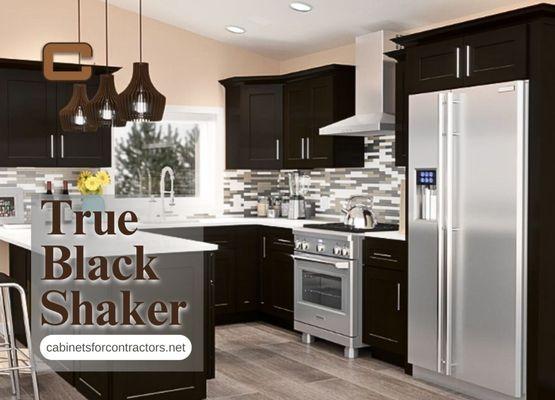 True Black Shaker Cabinet