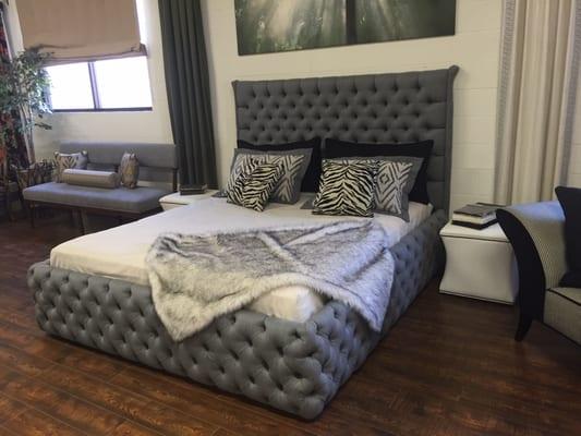 Custom tufted bed!