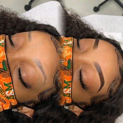 Brow tinting