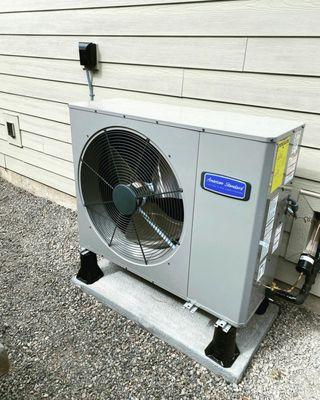 American Standard Variable Speed Side Discharge Heat Pump.