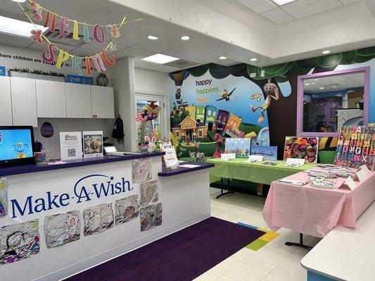 The front lobby during the Make A Wish fundraiser