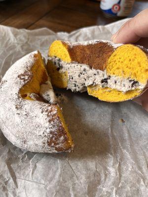 French toast bagel with Oreo cream cheese