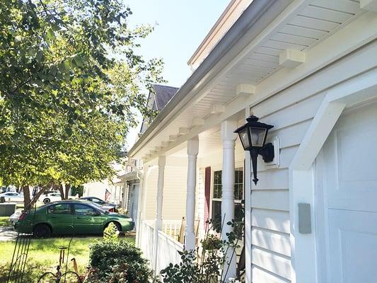 After - This is a photo taken of the eave after we provided pressure washing for the home.